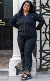 Rebel Romance Boiler Suit in Black plus sized