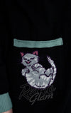 Rebel Romance X Abi Perry Purrfect Cats Long Cardigan pocket