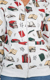 LA Soul Hoodie in Retro Book Print detail