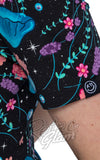 Rebel Romance Midi Dress in Floral Jellyfish Print sleeve