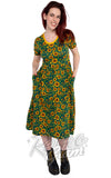 Novelty print sunflower dress