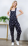 LA Soul Overalls in Moon Phases Print
