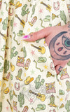 Cowboy print dress pocket