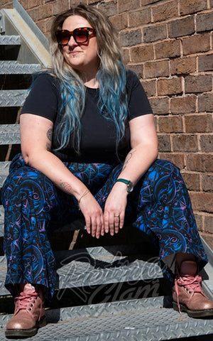 Rebel Romance Full Length Trousers in Celestial Dreams plus size model