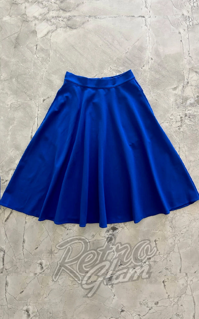 Retrolicious Charlotte Nova Skirt in Blue