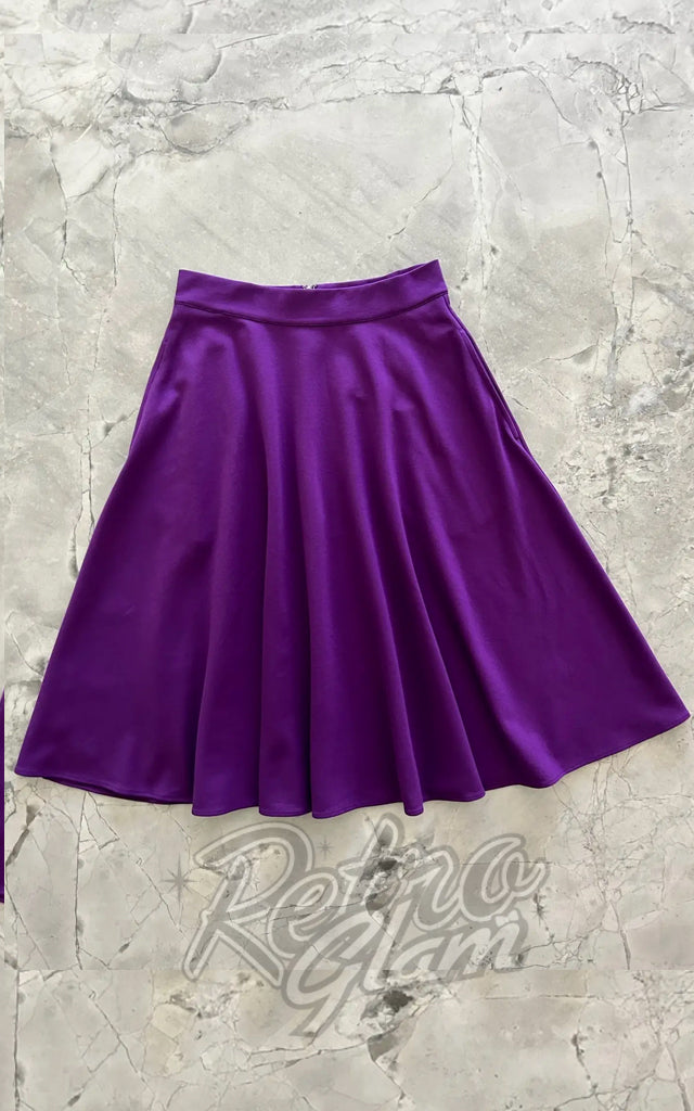 Retrolicious Charlotte Nova Skirt in Purple