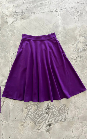 Retrolicious Charlotte Nova Skirt in Purple