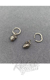 Anatomical Heart Stainless Steel Huggie Earrings
