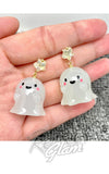Glow In The Dark Ghost Dangle Earrings