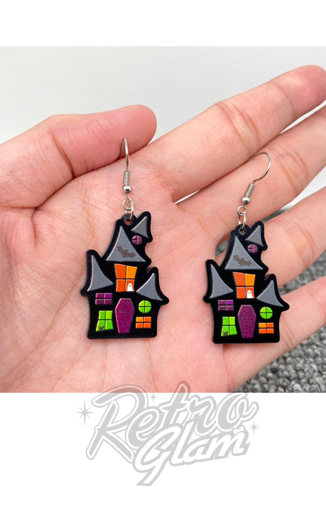 Haunted House Acrylic Earrings