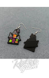 Halloween Haunted House Acrylic Earrings
