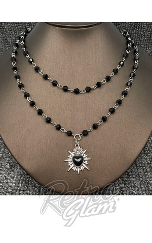 Double Layer Sacred Heart Charm Necklace