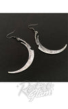 Sickle earrings silver toned