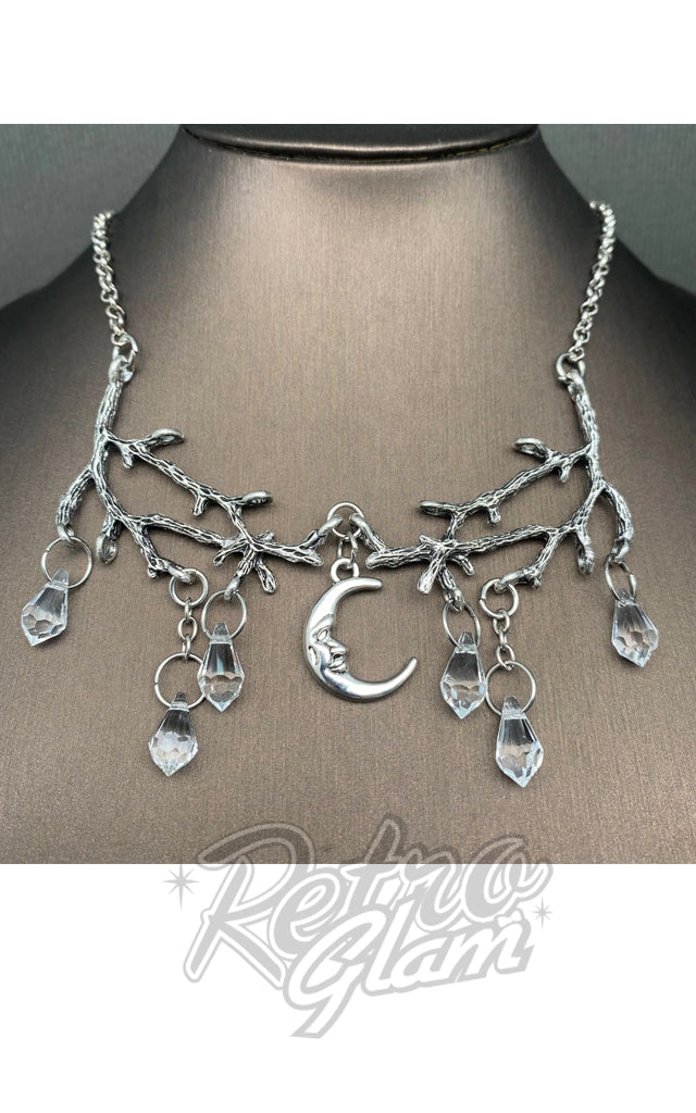 Branches & Man In Moon Charm Necklace