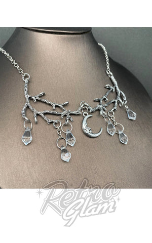 Branches & Man In Moon Charm Necklace