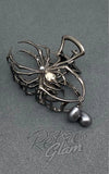 Large Spider Claw Hair Clip in Gun Metal