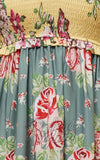 SK Yellow & Multi Colour Floral Maxi Dress detail