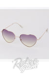 Wire Heart Pastel Tint Sunglasses