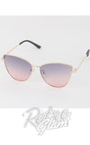 Wire Trim Cateye Sunglasses lavendar