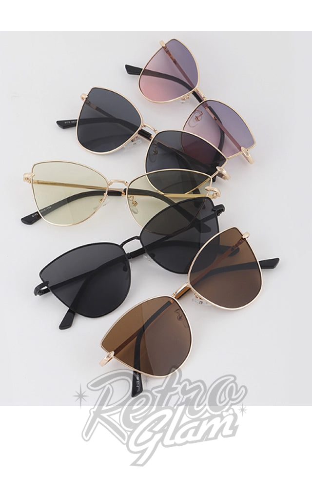 Wire Trim Cateye Sunglasses