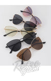 Wire Trim Cateye Sunglasses