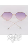 Wire Heart Pastel Tint Sunglasses lavendar