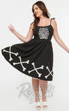 Unique Vintage Glow In the Dark Skeleton Bobbie Swing Dress