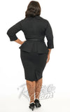 Unique Vintage Cooper Suit Dress in Black curvy back