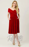 Unique Vintage Crossover Bust Swing Dress in Burgundy Velvet holliday