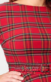 Unique Vintage 1950's Devon Swing Dress in Red Plaid plus sized bodice