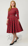 Unique Vintage 1950's Devon Swing Dress in Red Plaid 