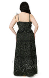 Smak Parlour Tiered Maxi Dress in Black Ditzy Floral curvy back