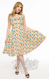 Magnolia Place Barbara Dress in Multicolour Harlequin Print