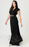 Unique Vintage Hooded Maxi Dress in Black gothic