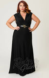 Unique Vintage Hooded Maxi Dress in Black plus sized gothic