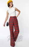 Smak Parlour Trousers in Red Plaid