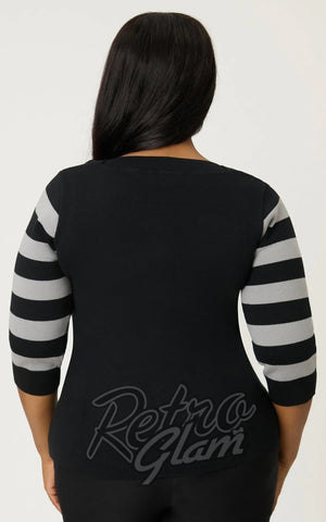 Unique Vintage Minou Raccoon Sleeve Sweater curvy back