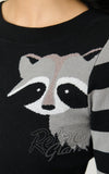Unique Vintage Minou Raccoon Sleeve Sweater detail