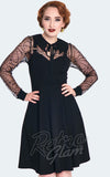 Voodoo Vixen Bat Collar & Web Lace Dress halloween