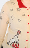 Voodoo Vixen Embroidered Circus Cardigan detail