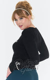 Voodoo Vixen Flower Moon Cardigan in Black back