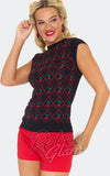 Voodoo Vixen Cherry Knitted Sweater vest
