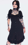 Jawbreaker Black Lace Trim and Ruffle Dress detail