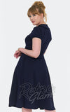 Voodoo Vixen Moons & Stars Dress in Navy back