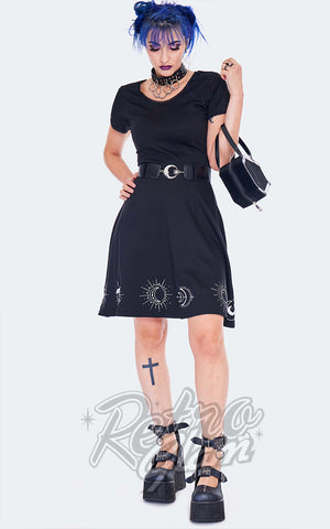 Jawbreaker Black Embroidered Moon Dress