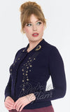 Voodoo Vixen Moon & Stars Cardigan in Navy - Pre-Order