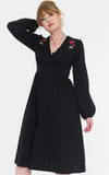 Vintage 70s style dress with roses