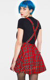 Jawbreaker Red Tartan Suspender Skirt back