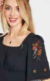 Voodoo Vixen Snake Floral Top detail