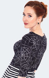 Voodoo Vixen Spiderweb Stretch Jersey Top back